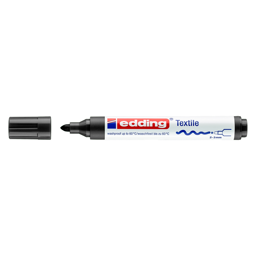MARCADOR PARA TELA 4500 PUNTA REDONDA NEGRO EDDING