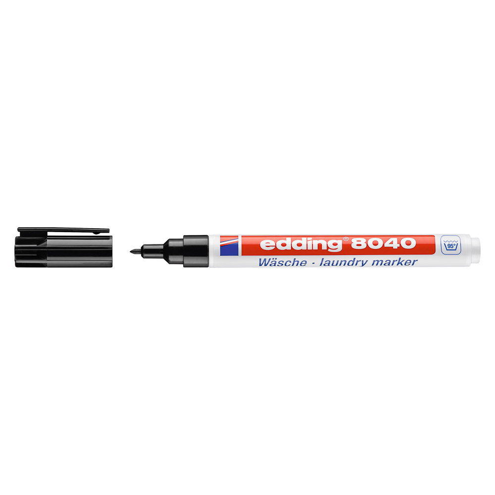 MARCADOR PARA TELA 8040 PUNTA FINA NEGRO EDDING