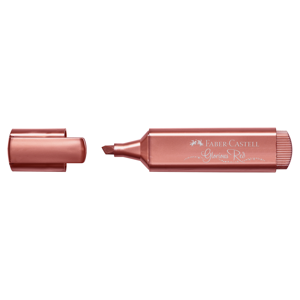 RESALTADOR METALICO ROJO FABER CASTELL