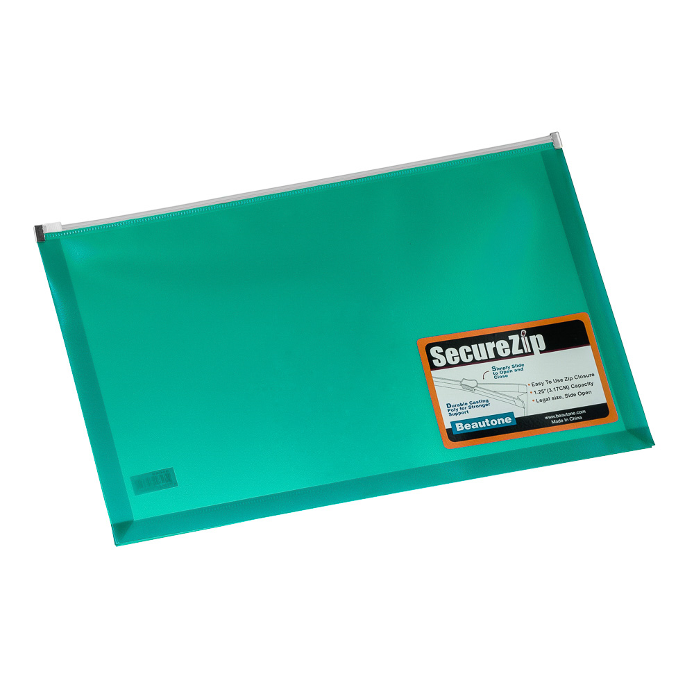 SOBRE CON ZIPPER OFICIO VERDE BEAUTONE