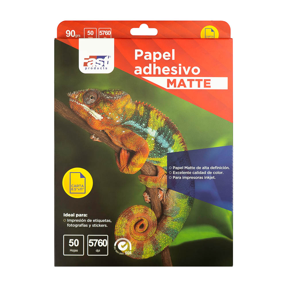 HOJA ADHESIVA MATE CARTA FAST (50)