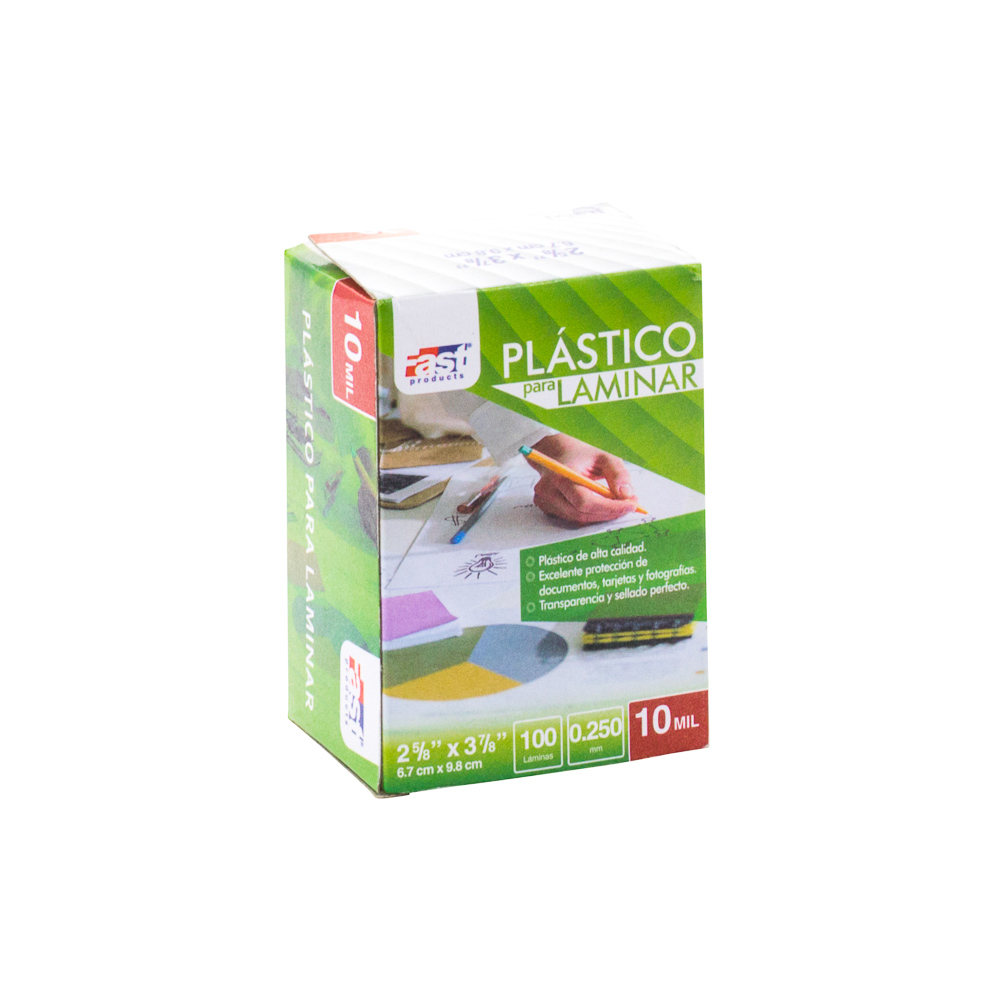 LAMINAS PARA EMPLASTICADO 7 CM. X 10 CM.100 U. 250 MICAS FAST