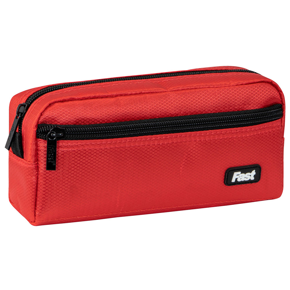 PORTALAPICES 2 ZIPPERS ROJO FAST