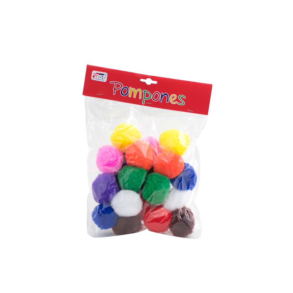 POMPONES 4.5 CM. 20 U. SURTIDO FAST