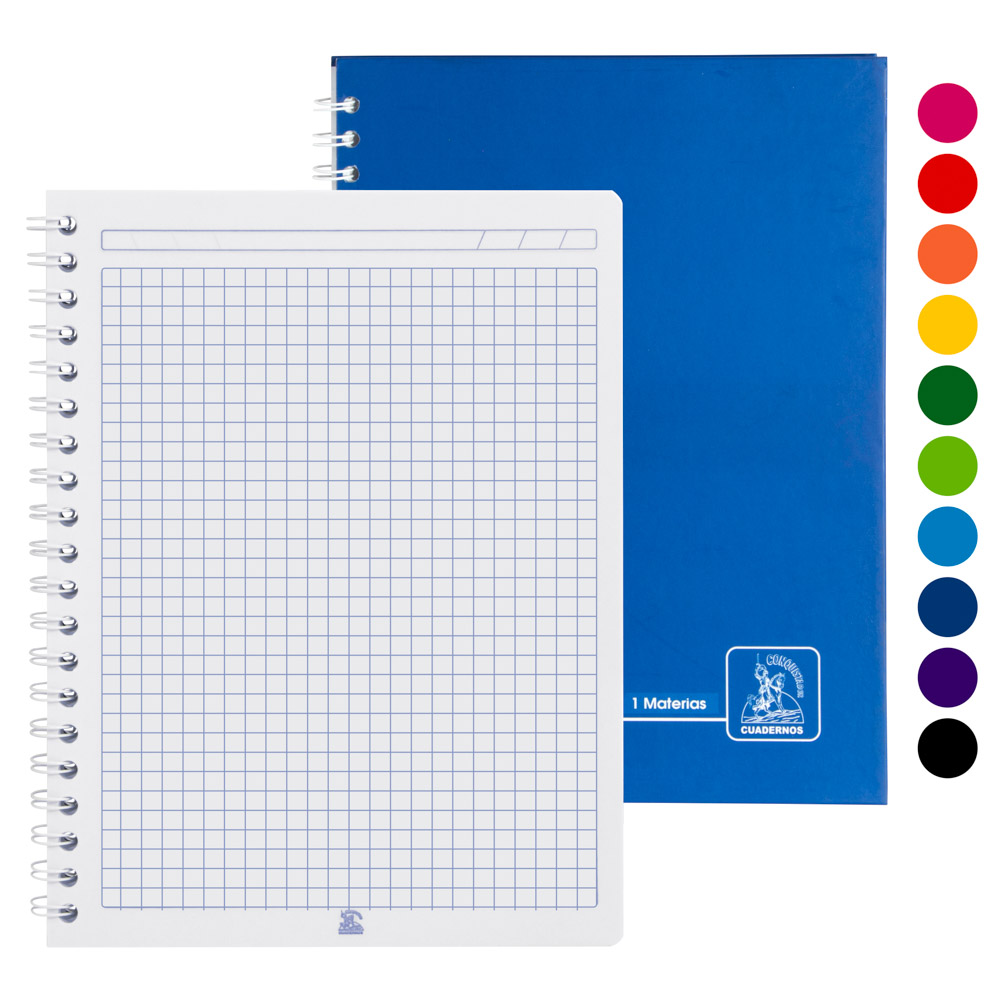 CUADERNO ESPIRAL PASTA DURA CUADROS 8 MM.100 H. CONQUISTADOR