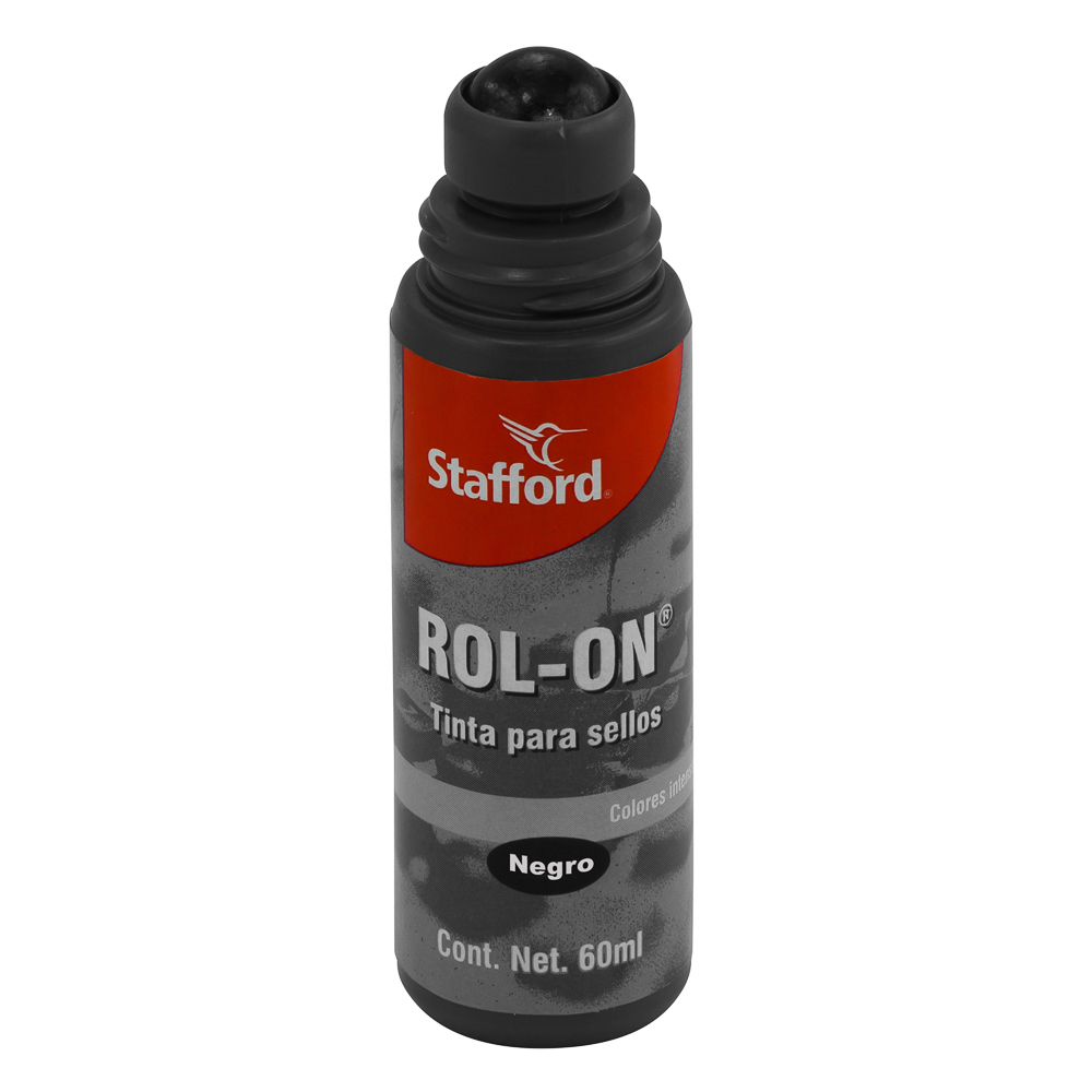 TINTA ALMOHADILLA ROLL ON 60 ML. NEGRA STAFFORD