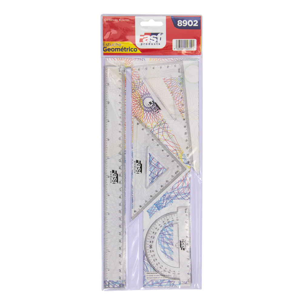ESTUCHE GEOMETRICO 8902 30 CM. FAST
