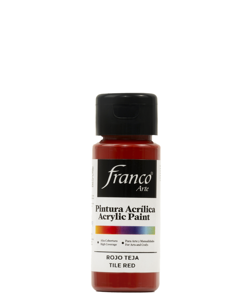 PINTURA ACRILICA 60 ML. 012 ROJO TEJA FRANCO ARTE (6*24)