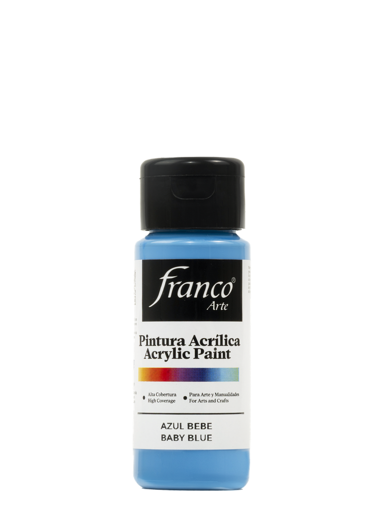 PINTURA ACRILICA 60 ML. 017 AZUL BEBE FRANCO ARTE (6*24)