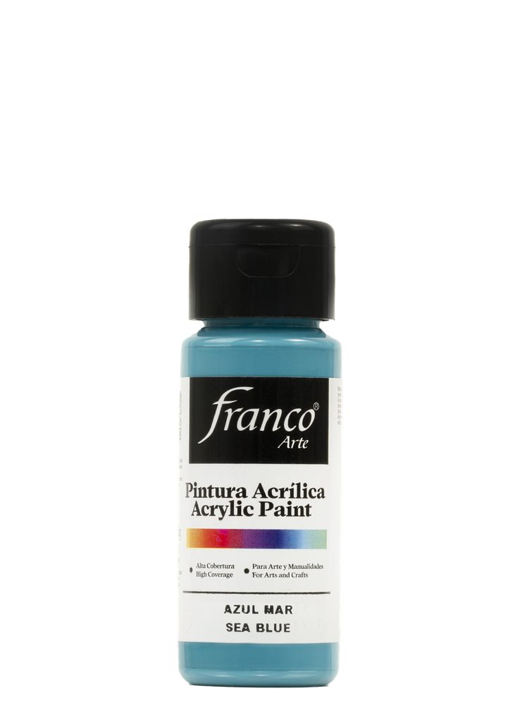 PINTURA ACRILICA 60 ML. 019 AZUL MAR FRANCO ARTE (6*24)