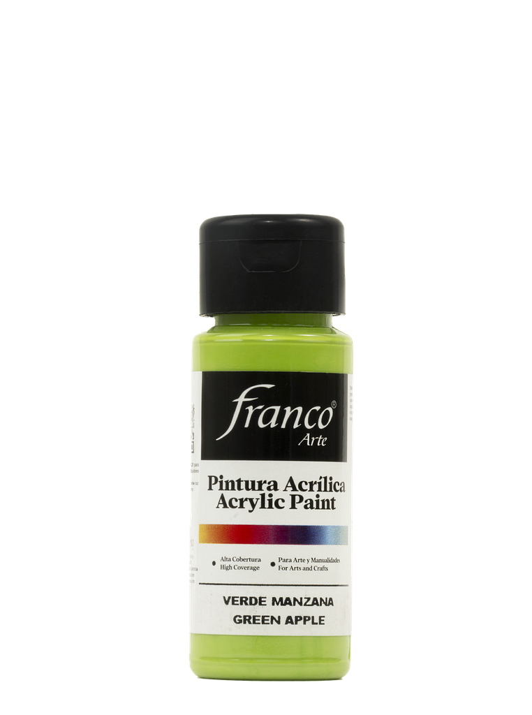 PINTURA ACRILICA 60 ML. 021 VERDE MANZANA FRANCO ARTE (6*24)