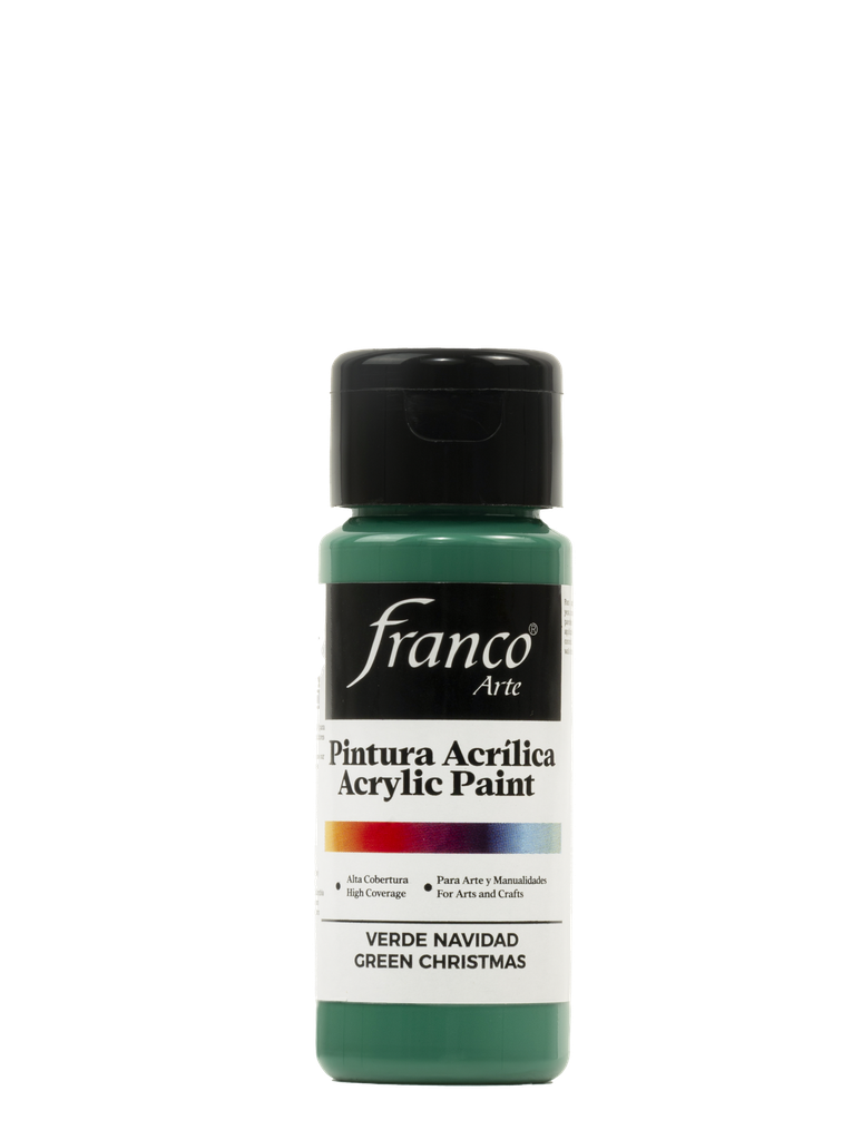 PINTURA ACRILICA 60 ML. 023 VERDE NAVIDAD FRANCO ARTE (6*24)