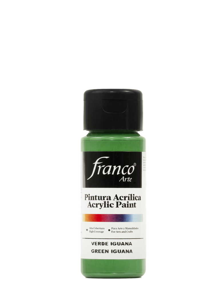 PINTURA ACRILICA 60 ML. 024 VERDE IGUANA FRANCO ARTE (6*24)