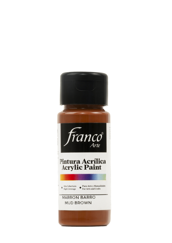PINTURA ACRILICA 60 ML. 029 MARRON BARRO FRANCO ARTE (6*24)