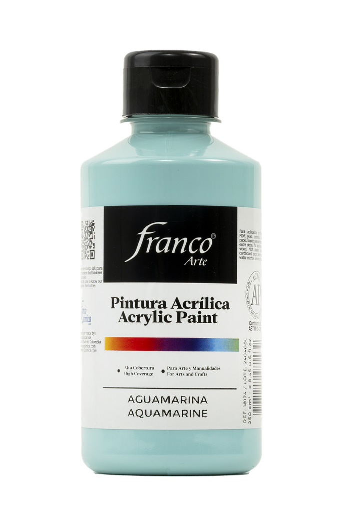 PINTURA ACRILICA 250 ML. 074 AGUAMARINA FRANCO ARTE (36)