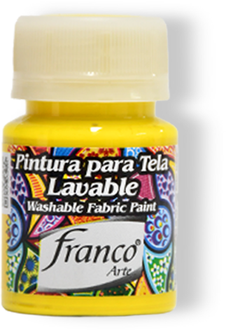 PINTURA PARA TELA 30 ML. 005 AMARILLO SOL FRANCO ARTE (6*24)