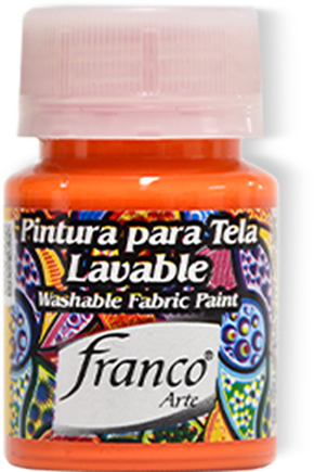 PINTURA PARA TELA 30 ML. 008 NARANJA FRANCO ARTE (6*24)