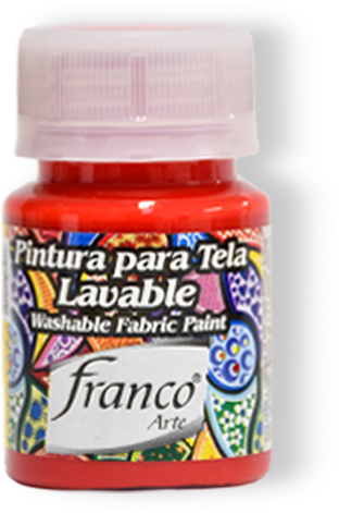 PINTURA PARA TELA 30 ML. 009 ROJO PRIMARIO FRANCO ARTE (6*24)