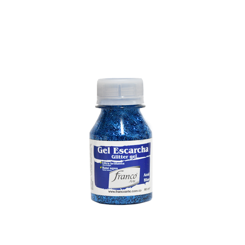 GEL ESCARCHA 60 ML. 026 AZUL FRANCO ARTE (6*24)