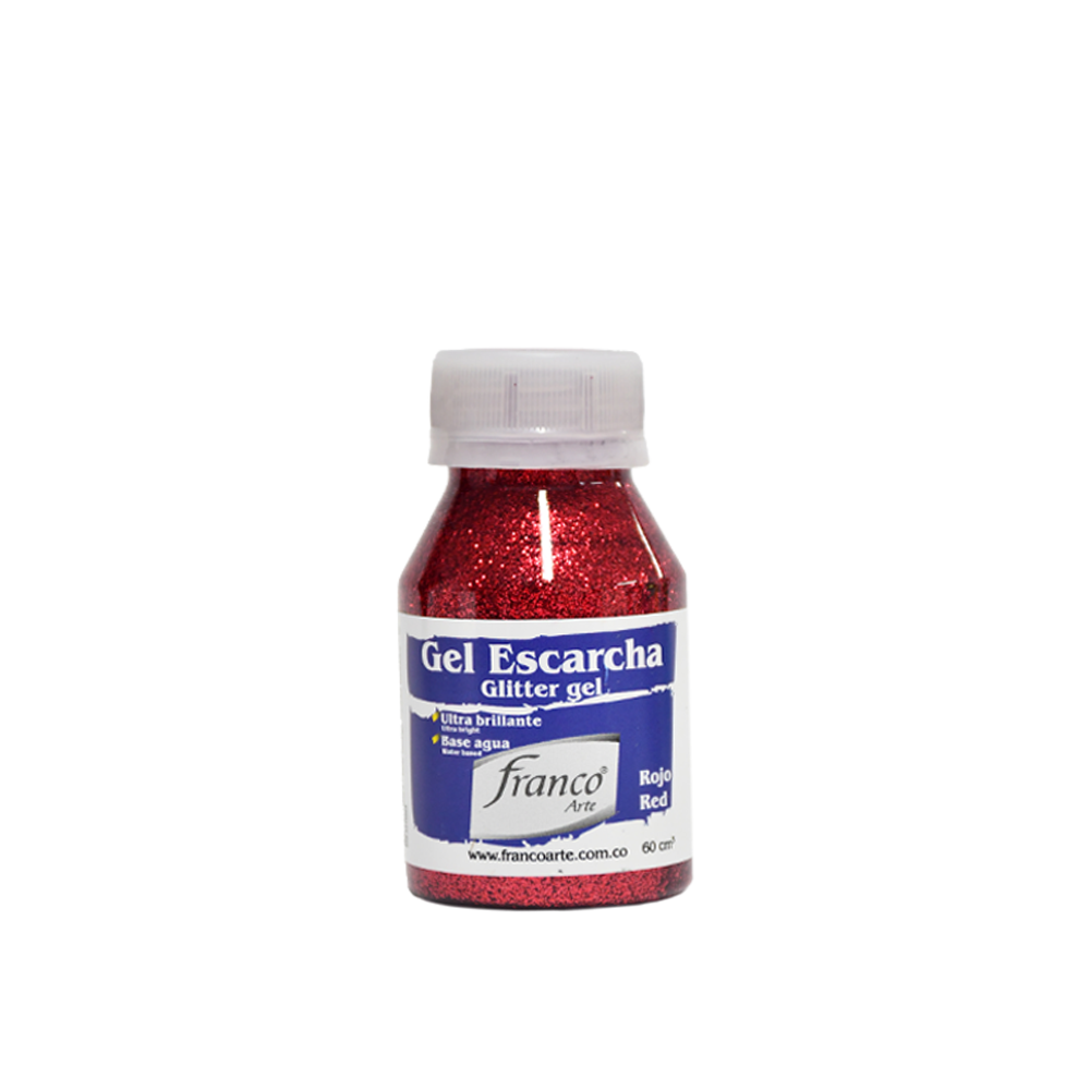 GEL ESCARCHA 60 ML. 027 ROJO FRANCO ARTE (6*24)