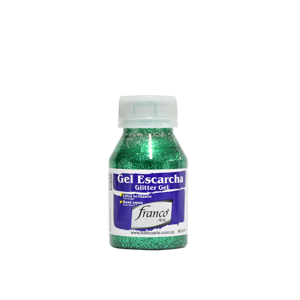 GEL ESCARCHA 60 ML. 028 VERDE FRANCO ARTE (6*24)