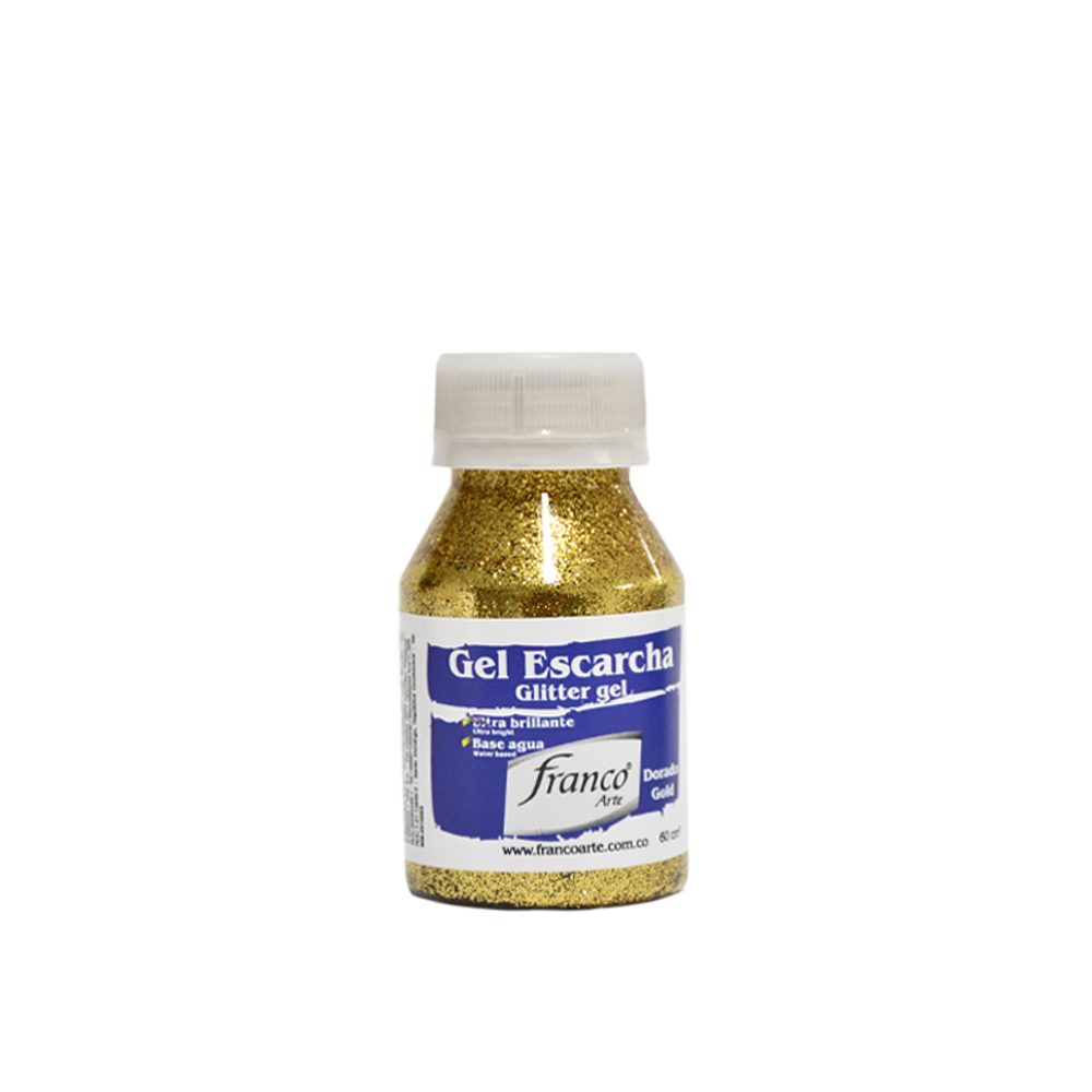 GEL ESCARCHA 60 ML. 025 DORADO FRANCO ARTE (6*24)