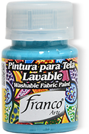 PINTURA PARA TELA 30 ML. 024 AZUL MAR FRANCO ARTE (6*24)