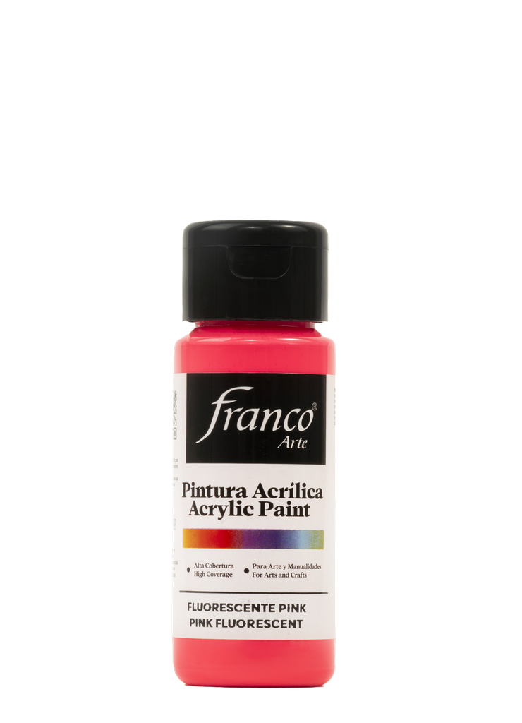 PINTURA ACRILICA 60 ML. 044 PINK FLUORECENTE FRANCO ARTE (6*24)