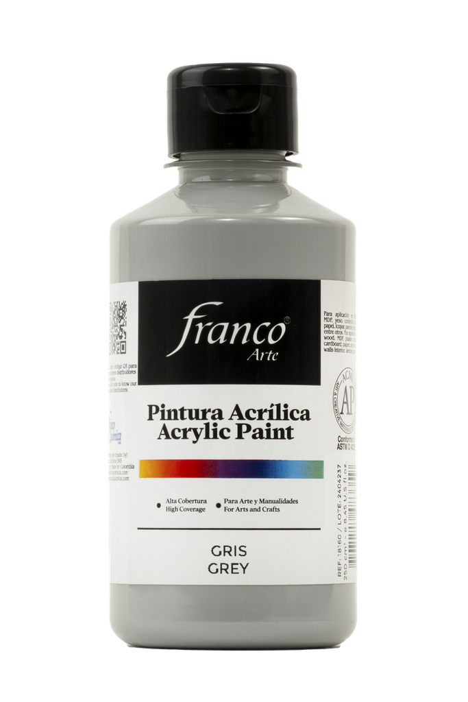 PINTURA ACRILICA 250 ML. 060 GRIS FRANCO ARTE (36)