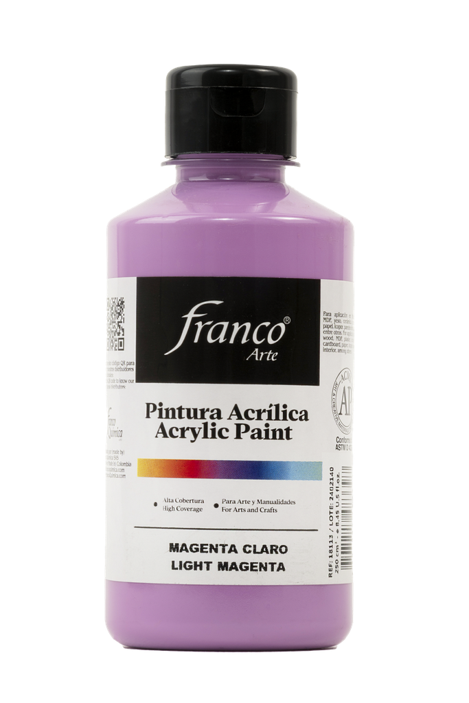 PINTURA ACRILICA 250 ML. 013 MAGENTA CLARO FRANCO ARTE (36)