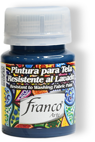 PINTURA PARA TELA 30 ML. 029 AZUL NOCHE FRANCO ARTE (6*24)