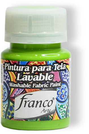 PINTURA PARA TELA 30 ML. 032 VERDE MANZANA FRANCO ARTE (6*24)