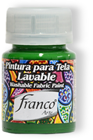 PINTURA PARA TELA 30 ML. 033 VERDE IGUANA FRANCO ARTE (6*24)