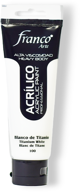 ACRILICO PRO. 100 ML. 100 BLANCO DE TITANIO FRANCO ARTE (3*24)