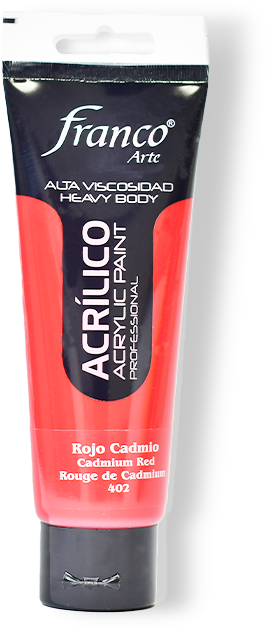 ACRILICO PRO. 100 ML. 402 ROJO CADMIO FRANCO ARTE (3*24)