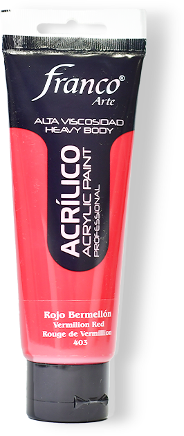 ACRILICO PRO. 100 ML. 403 ROJO BERMELLON FRANCO ARTE (3*24)