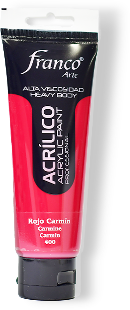 ACRILICO PRO. 100 ML. 400 ROJO CARMIN FRANCO ARTE (3*24)