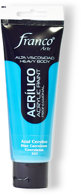 ACRILICO PRO. 100 ML. 303 AZUL CERULEO FRANCO ARTE (3*24)
