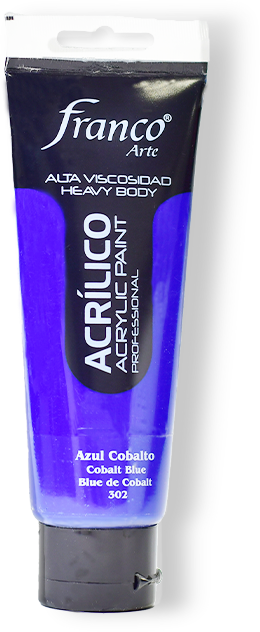 ACRILICO PRO. 100 ML. 302 AZUL COBALTO FRANCO ARTE (3*24)