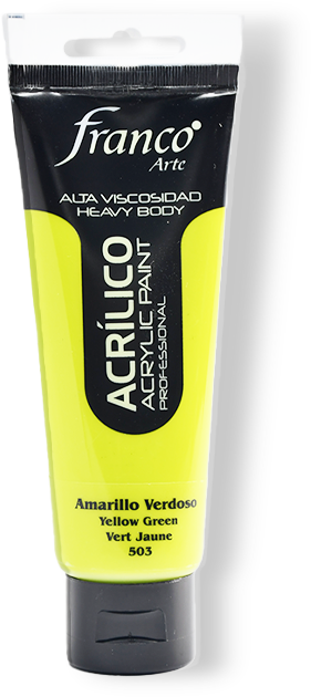ACRILICO PRO. 100 ML. 503 AMARILLO VERDOSO FRANCO ARTE (3*24)