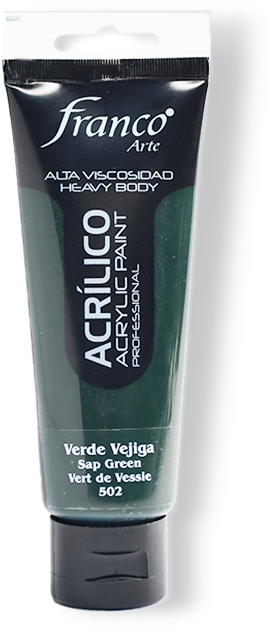 ACRILICO PRO. 100 ML. 502 VERDE VEJIGA FRANCO ARTE (3*24)
