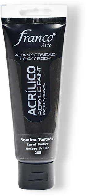 ACRILICO PRO. 100 ML. 205 SOMBRA TOSTADA FRANCO ARTE (3*24)