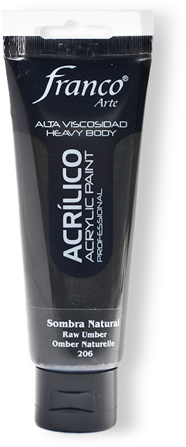 ACRILICO PRO. 100 ML. 206 SOMBRA NATURAL FRANCO ARTE (3*24)