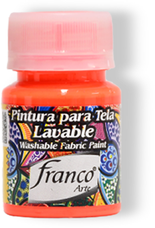 PINTURA PARA TELA 30 ML. 047 NARANJA FLUORECENTE FRANCO ARTE (6*24)