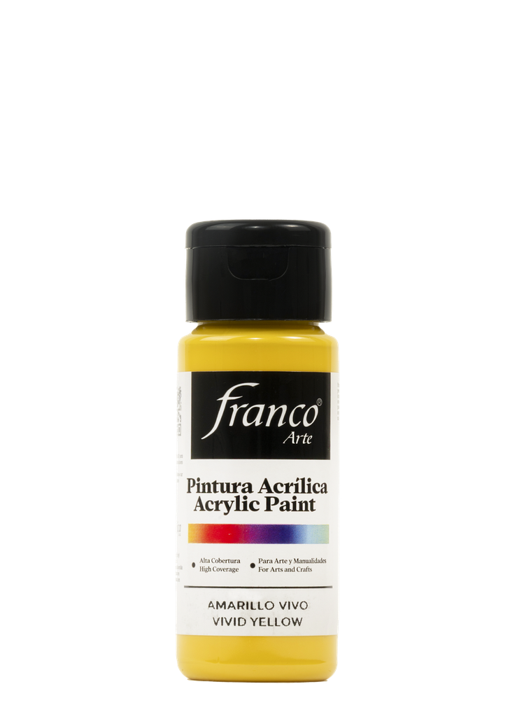 PINTURA ACRILICA 60 ML. 052 AMARILLO VIVO FRANCO ARTE (6*24)