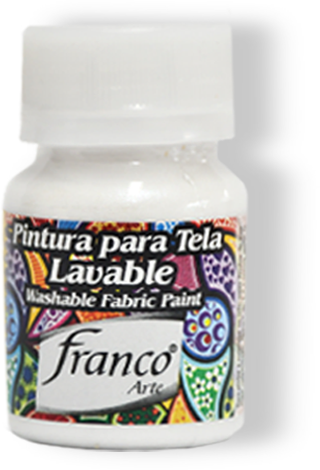 PINTURA PARA TELA 30 ML. 051 METALIZADO BLANCO FRANCO ARTE (6*24)