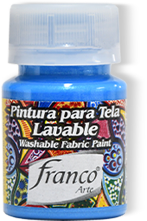 PINTURA PARA TELA 30 ML. 052 METALIZADO AZUL FRANCO ARTE (6*24)