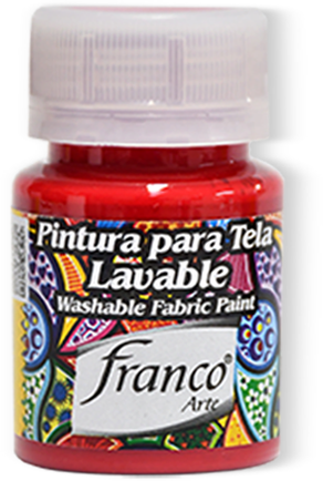 PINTURA PARA TELA 30 ML. 054 METALIZADO ROJO FRANCO ARTE (6*24)