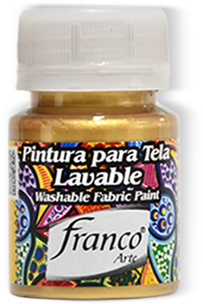 PINTURA PARA TELA 30 ML. 055 METALIZADO ORO FRANCO ARTE (6*24)