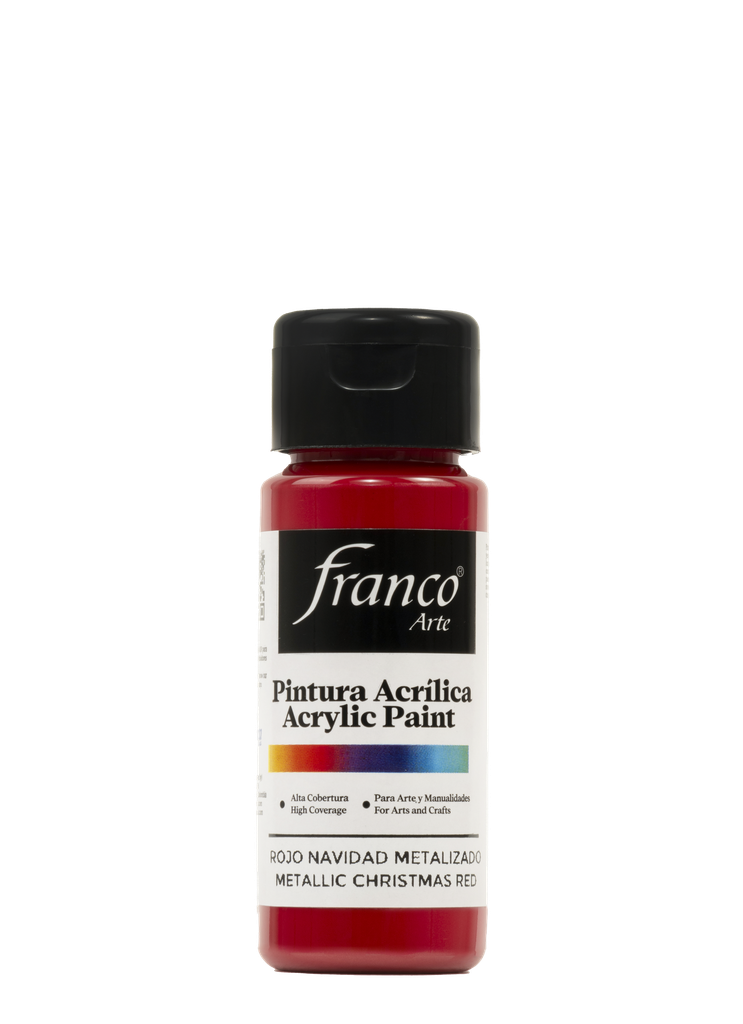 PINTURA ACRILICA 60 ML. 083 ROJO NAVIDAD METALIZADO FRANCO ARTE (6*24)